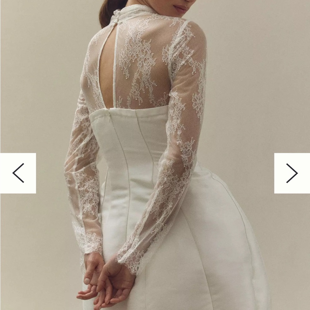 BHLDN White Lace Mini Dress - Picture 2 of 3